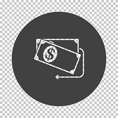 Image showing Cash Back Dollar Banknotes Icon