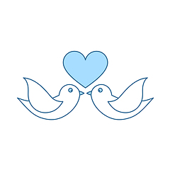 Image showing Dove With Heart Icon