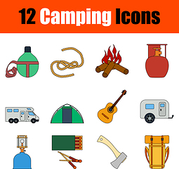 Image showing Camping Icon Set