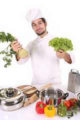 Image showing chef smelling