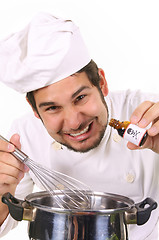 Image showing preparing lunch with poison bottle