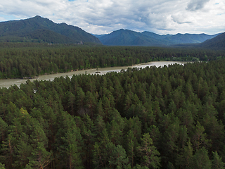 Image showing Aerial view of Katun river