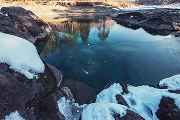 Image showing Crystal pure water of blue lake