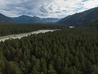 Image showing Aerial view of Katun river