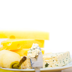 Image showing cheese and pears