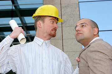 Image showing angry architect and businessman