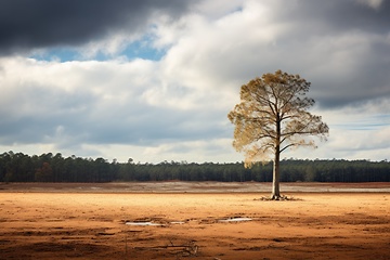 Image showing Single tree against sky