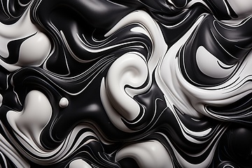 Image showing Liquid paint swirls for background