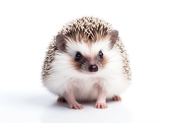 Image showing Cute hedgehog on white