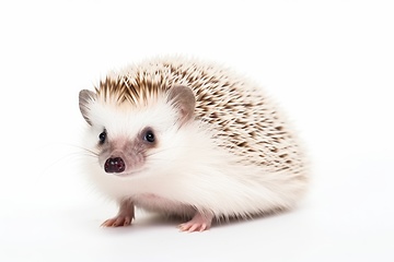 Image showing Cute hedgehog on white