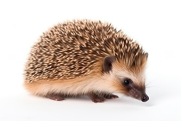 Image showing Cute hedgehog on white