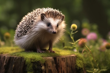 Image showing Cute hedgehog in natural habitat