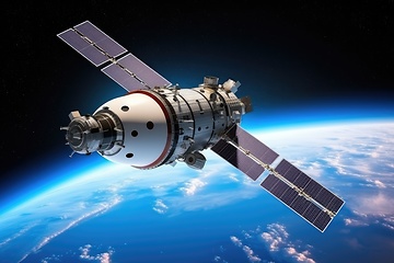 Image showing Satellite in earth orbit