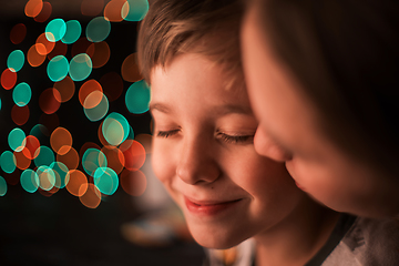 Image showing boy and his mother