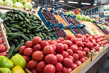 Image showing Vegetable farmer market counter