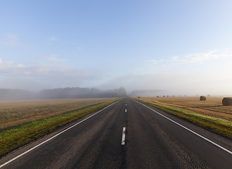 Image showing Road to the fog