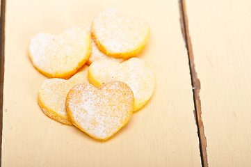 Image showing heart shaped shortbread valentine cookies