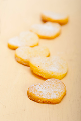 Image showing heart shaped shortbread valentine cookies