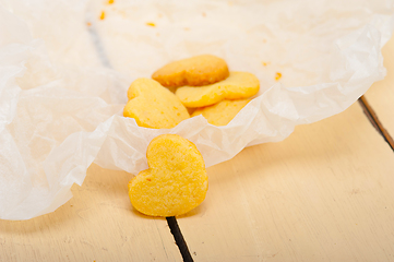 Image showing heart shaped shortbread valentine cookies