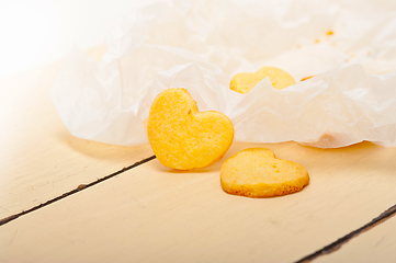 Image showing heart shaped shortbread valentine cookies