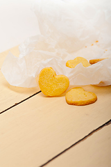 Image showing heart shaped shortbread valentine cookies