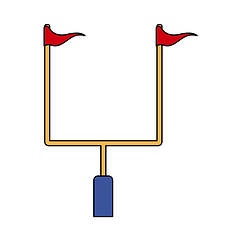 Image showing American Football Goal Post Icon