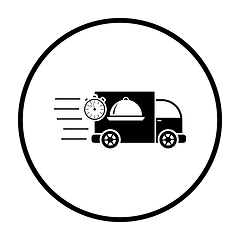 Image showing Fast Food Delivery Car Icon