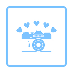 Image showing Camera With Hearts Icon