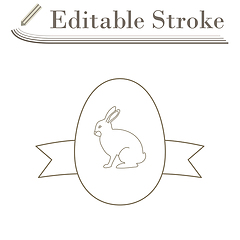 Image showing Easter Egg With Ribbon Icon