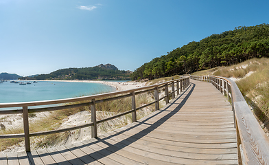 Image showing Playa de Rodas on the Cies Islands of Spain