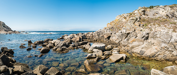 Image showing Seashore at Cies islands