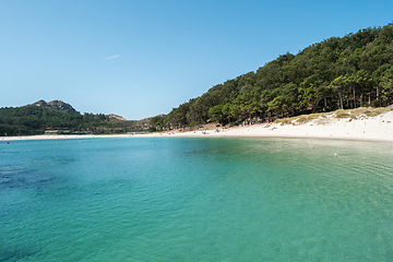 Image showing Playa de Rodas on the Cies Islands of Spain