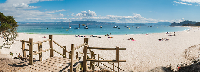 Image showing Playa de Rodas on the Cies Islands of Spain