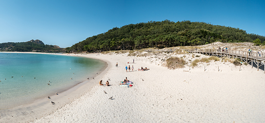 Image showing Playa de Rodas on the Cies Islands of Spain