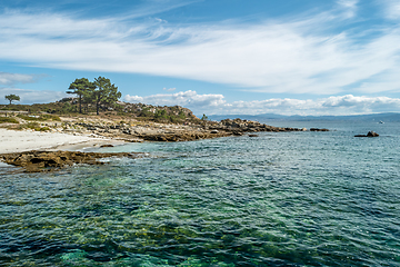 Image showing Seashore at Cies islands of Spain