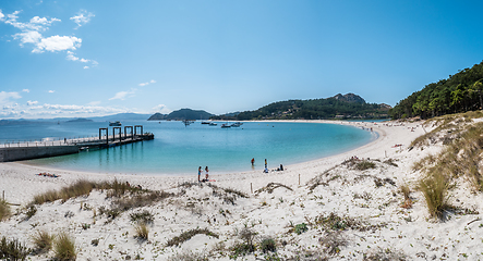 Image showing Playa de Rodas on the Cies Islands of Spain