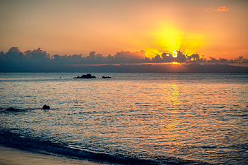 Image showing Idyllic sunset over indian ocean, Madagascar