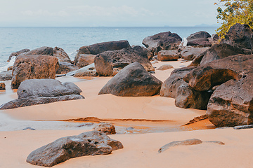 Image showing masoala beach with big stones, Madagascar