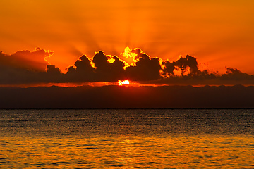 Image showing Idyllic sunset over indian ocean, Madagascar