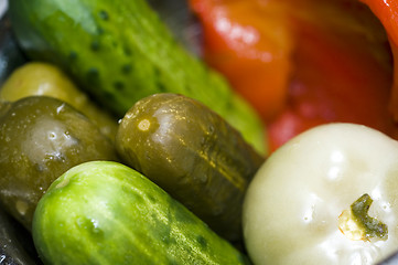 Image showing pickle bowl macro new york deli