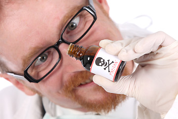 Image showing doctor with poison bottle 