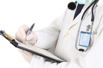 Image showing doctor holding a folder of information