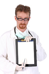 Image showing doctor holding a folder of information