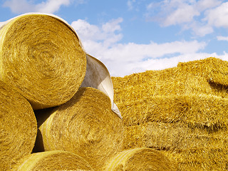 Image showing bales of straw