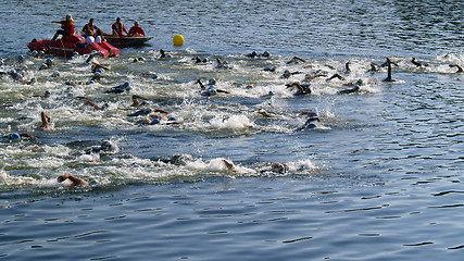 Image showing Triathlon start