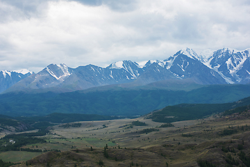 Image showing Kurai steppe and North-Chui ridge