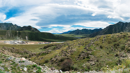 Image showing Stone factory in mountains