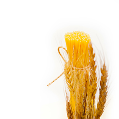 Image showing organic Raw italian pasta and durum wheat