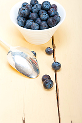 Image showing fresh blueberry bowl