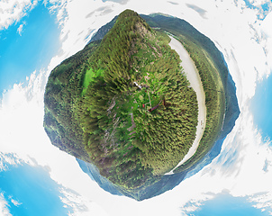 Image showing 360 panorama of summer Altai Mountains